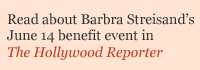 Read about Barbara’s June 14 benefit event in The Hollywood Reporter